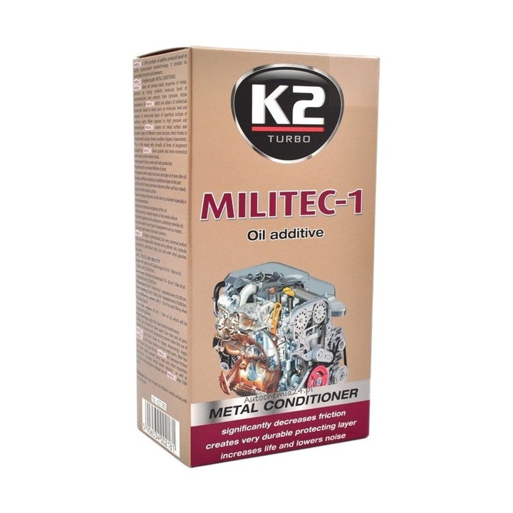 Третираща добавка за синтетично масло MILITEC-1 250ml K2