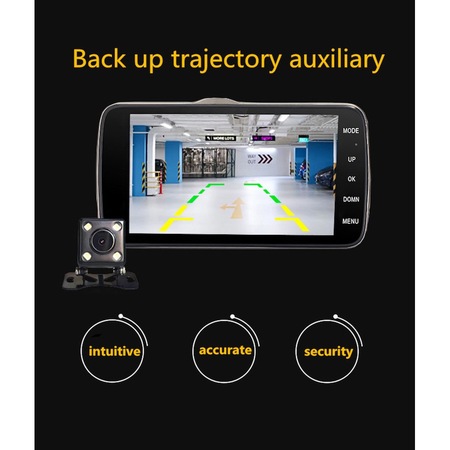 Camera auto DVR FreeWay™ A21, camera dubla, 1080p FullHD, G-senzor, lentile Sony , super night vision, suport prindere , 4 inch LCD, unghi de filmare 170 grade, inregistrare ciclica ( bucla , looping ) , negru/gri