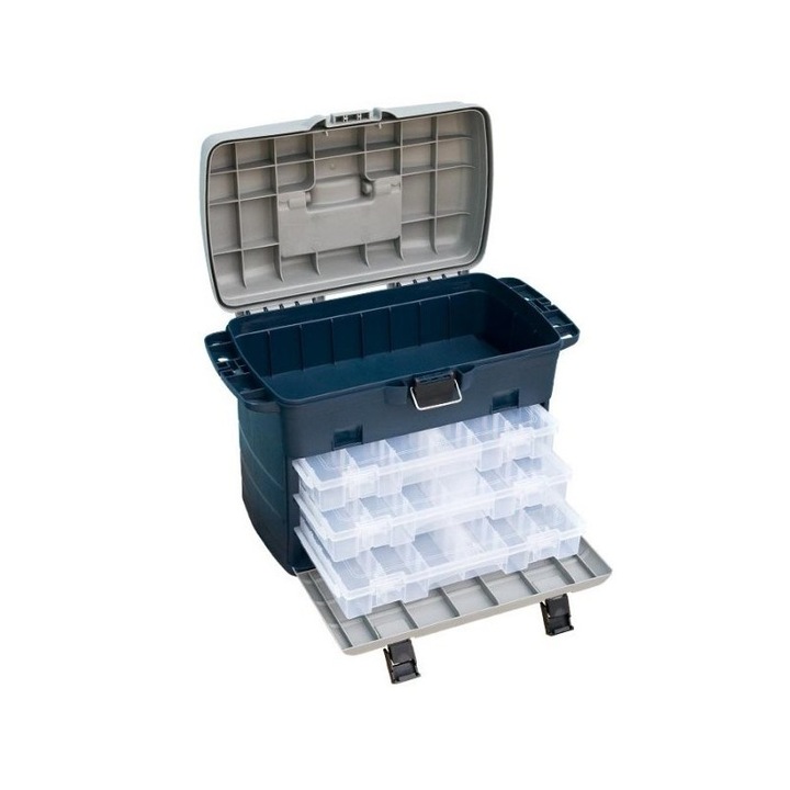 Рибарска кутия с 3 кутии за спининг и допълнително отделение, 340X200X310(мм)