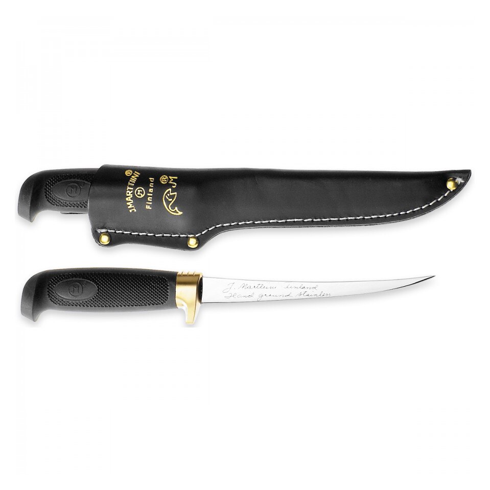 Cutit filetat inoxidabil Marttiini lama 15 cm cu teaca piele