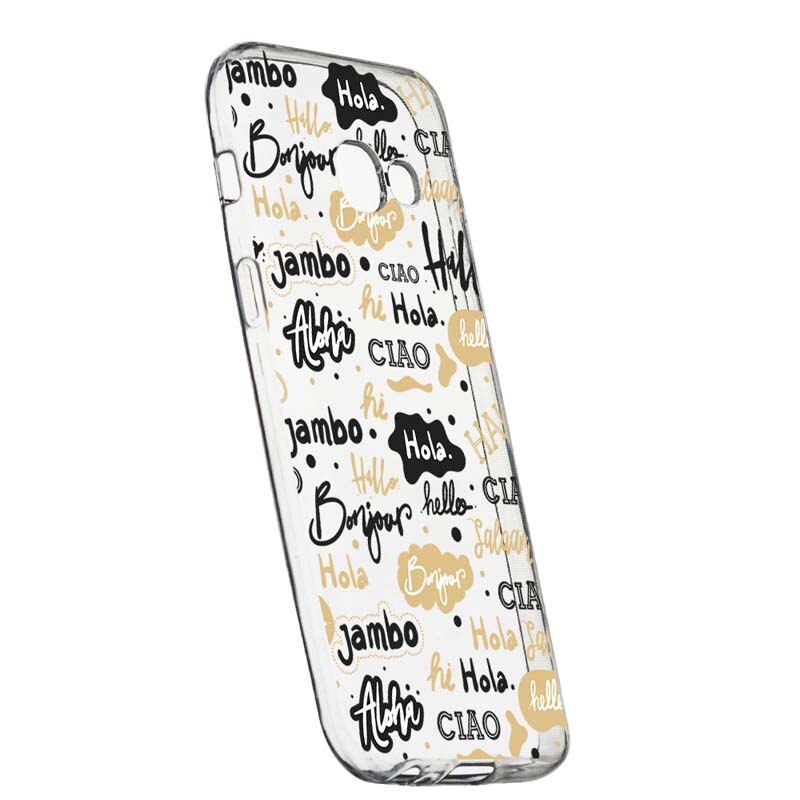 Husa Silicon, Transparent, Slim, Hello, Samsung Galaxy A5 2016