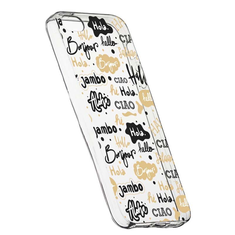 Husa Silicon, Transparent, Slim, Hello, Xiaomi Mi5S