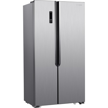 Side by side Heinner HSBS-H532NFXF+, 521 l, Full No Frost, Clasa F, Display LED touch, Functie super racire, Super Congelare, H 177 cm, Aspect inox Side by side Heinner HSBS-H532NFXF+, 521 l, Full No Frost, Clasa F, Display LED touch, Functie super racire, Super Congelare, H 177 cm, Aspect inox