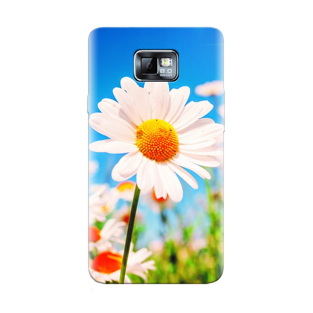 Husa silicon pentru Samsung Galaxy S2, Daisies Field Flowers