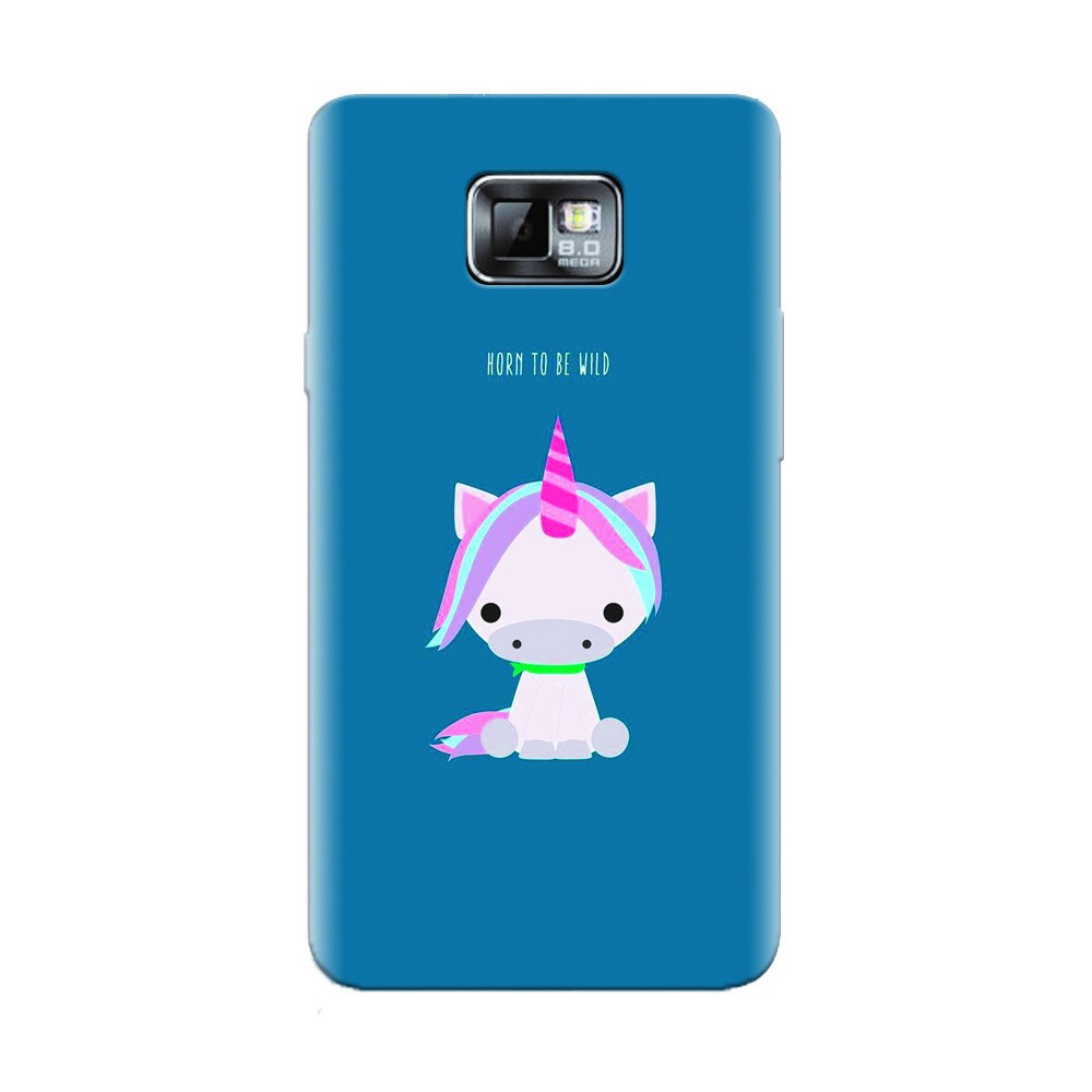 Husa silicon pentru Samsung Galaxy S2, Horn To Be Wild Cute Unicorn
