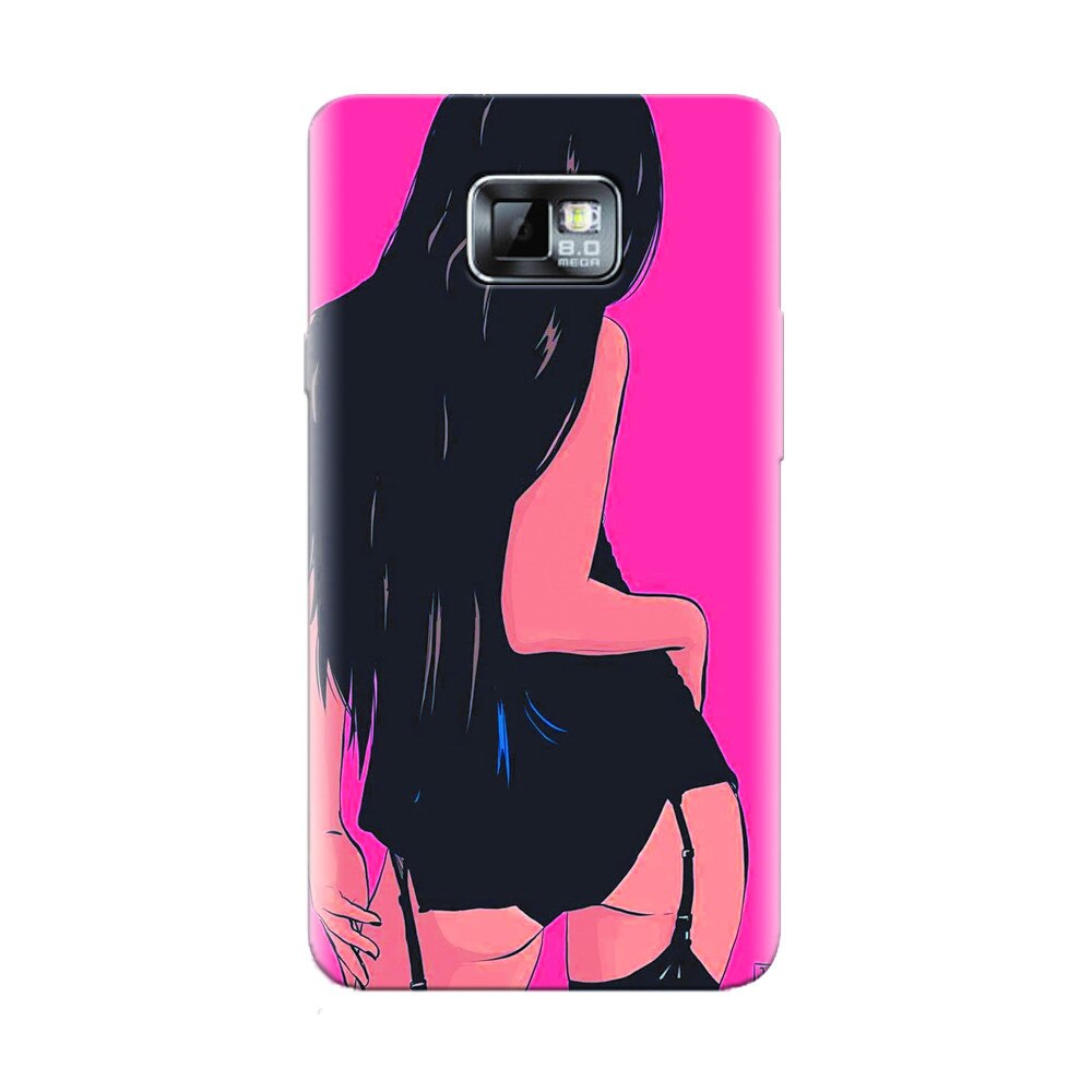 Husa silicon pentru Samsung Galaxy S2, Girl With Long Hair