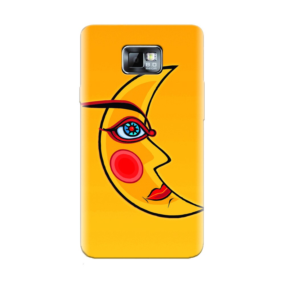 Husa silicon pentru Samsung Galaxy S2, Yellow Moon