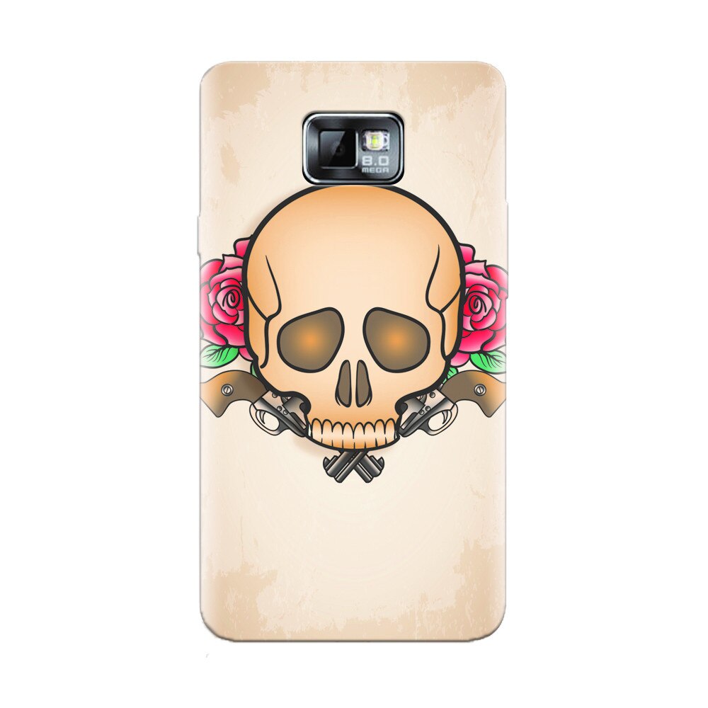 Husa silicon pentru Samsung Galaxy S2, Skulls And Roses