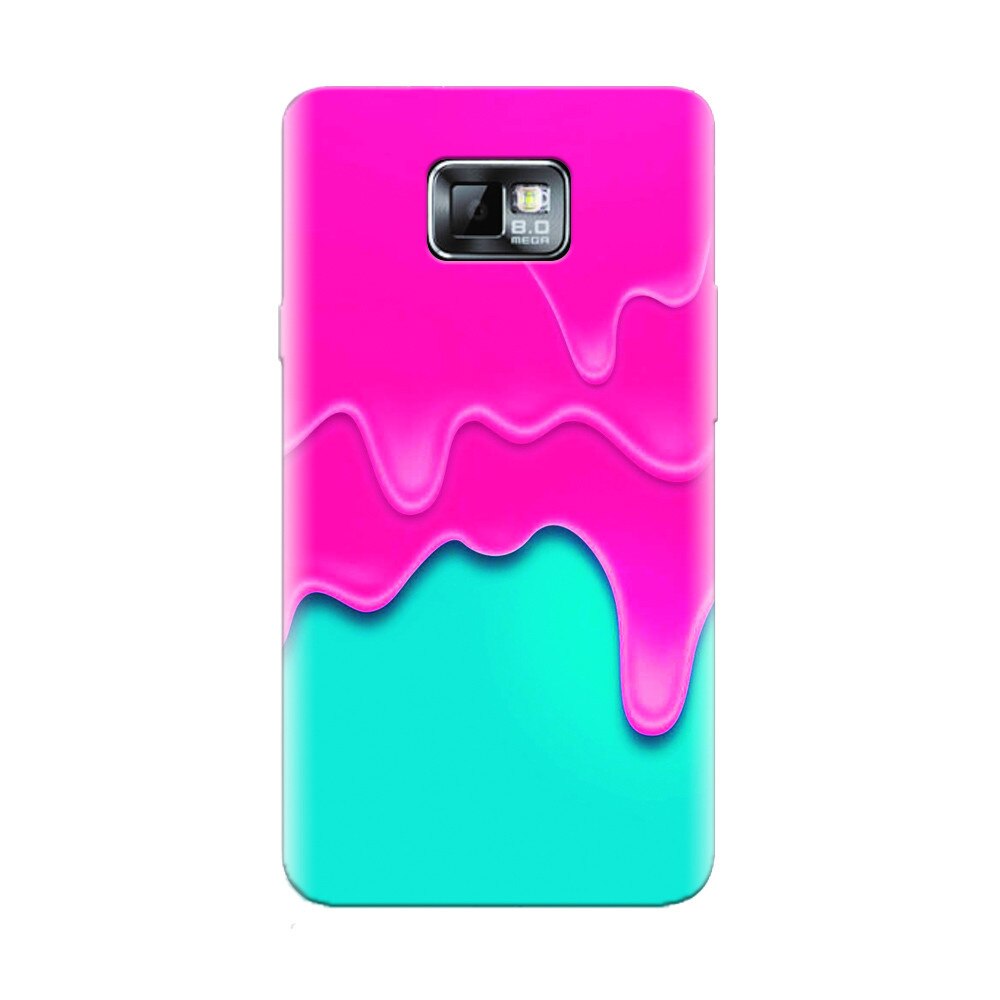 Husa silicon pentru Samsung Galaxy S2, Pink Liquid Dripping