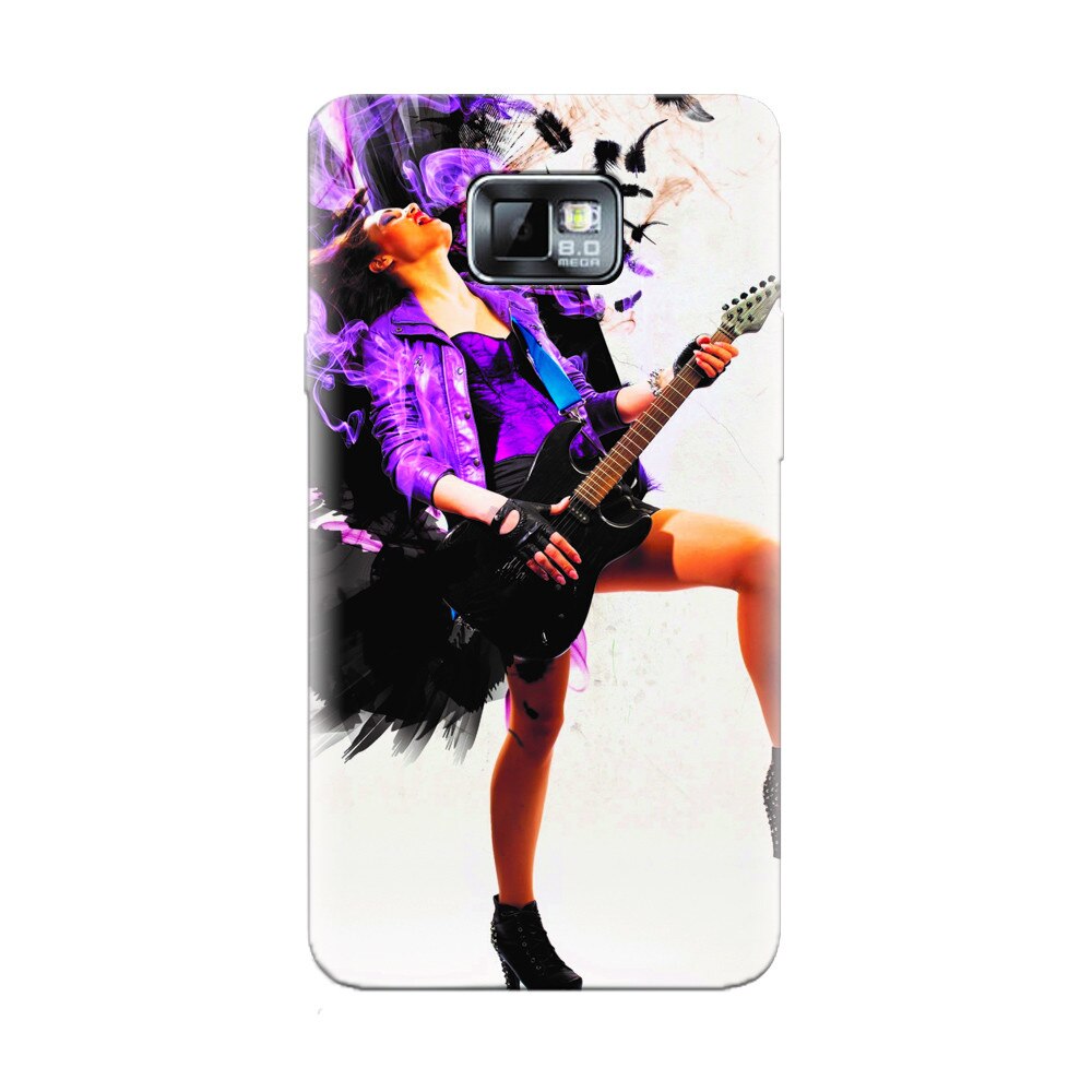 Husa silicon pentru Samsung Galaxy S2, Rock Music Girl