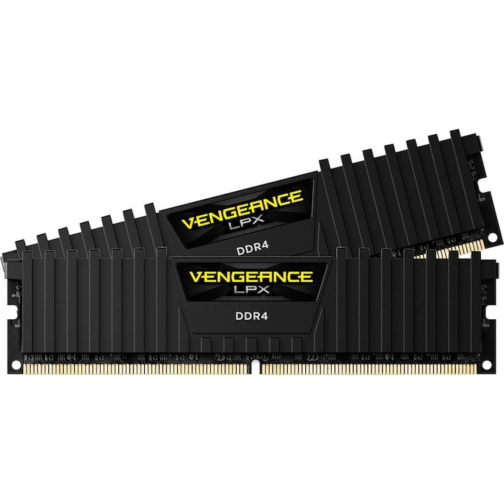 Памет Corsair Vengeance LPX Black 16GB, DDR4, 3200MHz, CL16, Dual Channel Kit