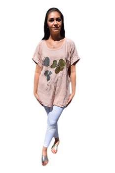 Bluza fashion cu design de maci si buzunare,D&J Exclusive, Plamaniu