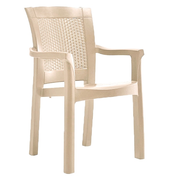 Scaun ROMA RATTAN polipropilen/fibra sticla culoare capucino