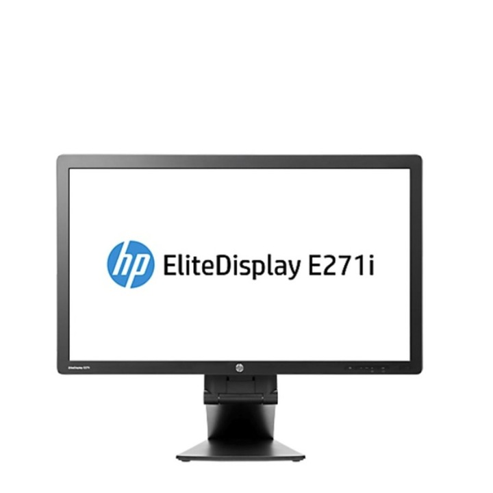 Монитор 27" (68.58 cm) HP Elite Display E271i, IPS панел, FULL HD LED, 7ms, 5 000 000:1, 250cd/m2, DVI (HDCP), DisplayPort, 3г.