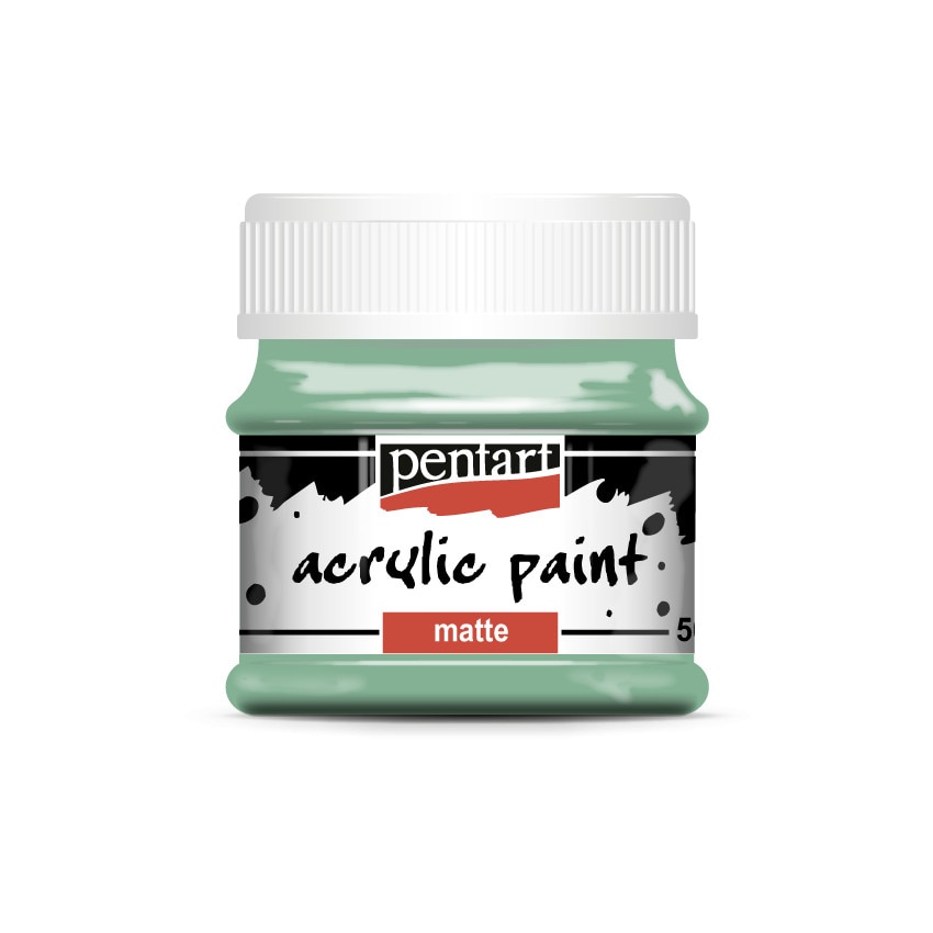 Vopsea acrilica mata pe baza de apa Pentart - fistic, 50 ml