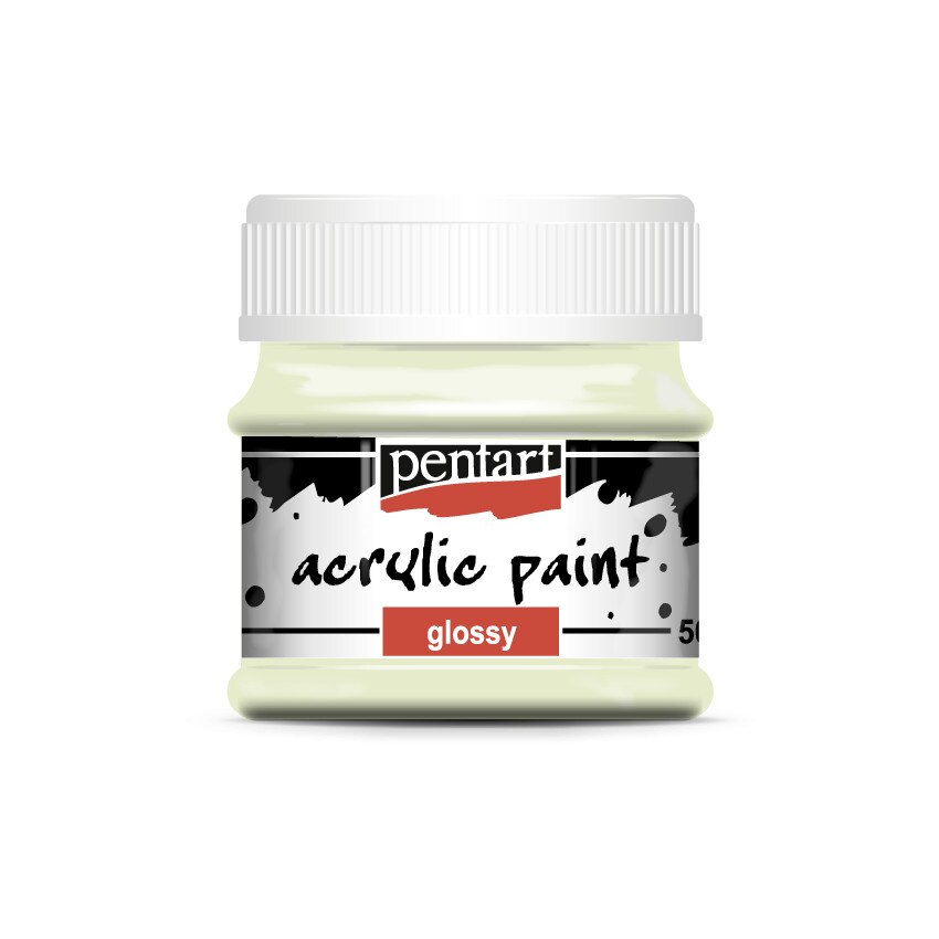 Vopsea acrilica lucioasa pe baza de apa Pentart - nori de ploaie, 50 ml