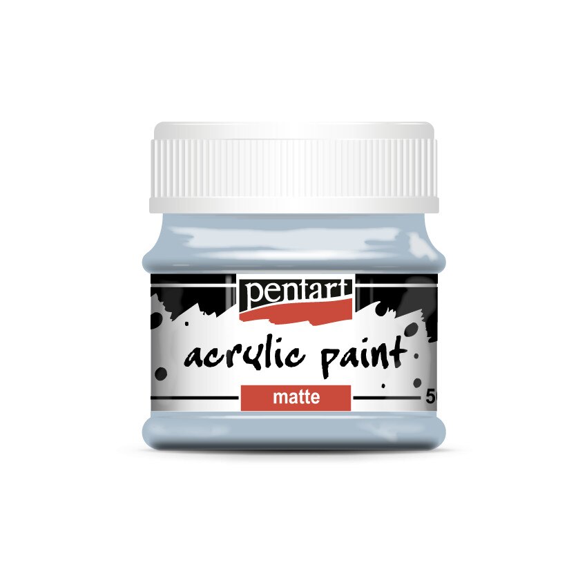 Vopsea acrilica mata pe baza de apa Pentart - Albastru country, 50 ml