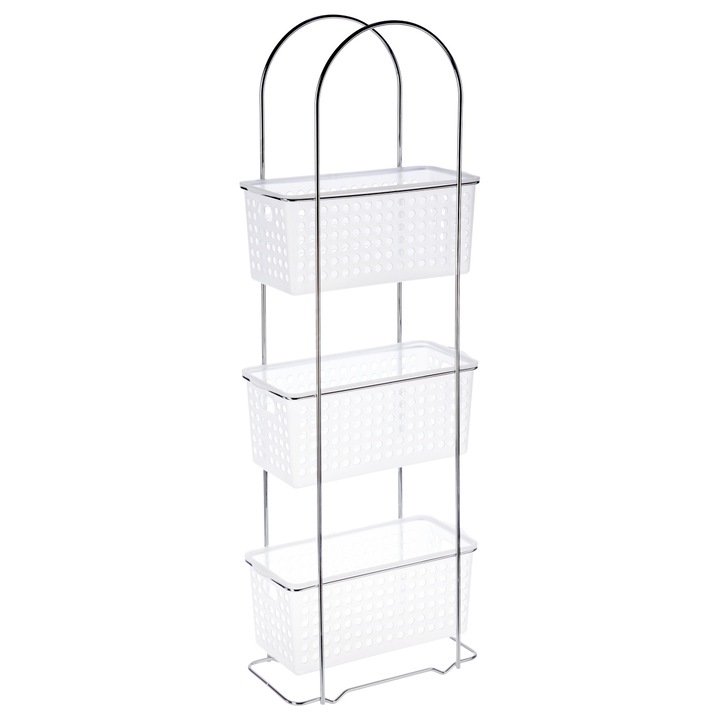 Raft pentru depozitare cu 3 niveluri, INSTANT D'O, Alb