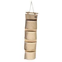 Suport baie organizator buzunare panza crem, Maison du Paradis - 75 x 20 cm