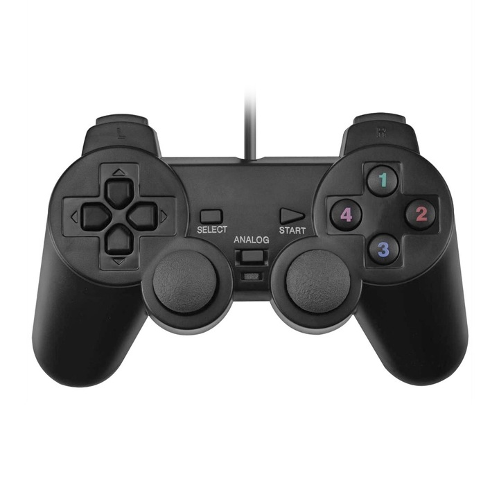 Delphi joystick, USB, PC-hez, fekete