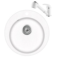 pachet aquasanita pachet clarus sr100-710aw chiuveta silicsana cu baterie rondo cartus ceramic alb imagen 55_0_
0
