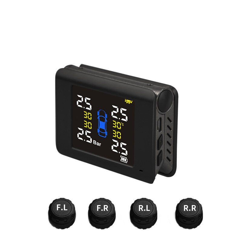 Sistem de monitorizare a presiunii aerului din anvelope, incarcare solara, senzori exteriori, (TPMS), YB768