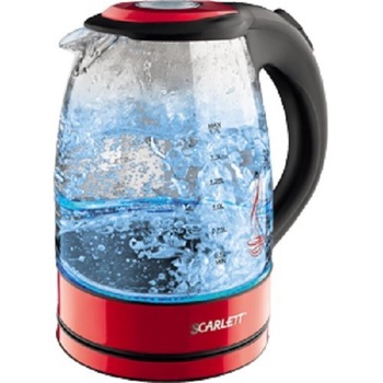 Fierbator electric Scarlett EK27G99, 2200W, 1.7l, Sticla, Negru/Transparent Fierbator electric Scarlett EK27G99, 2200W, 1.7l, Sticla, Negru/Transparent