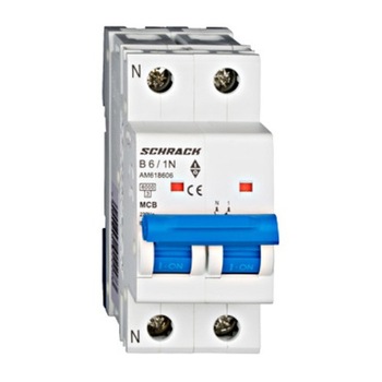 Siguranta automata 1P+N 6A 2 module Schrack-Amparo curba B AM618606 Siguranta automata 1P+N 6A 2 module Schrack-Amparo curba B AM618606