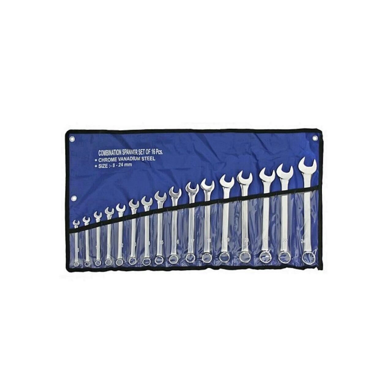 Set 16 chei combinate, Strend Pro HR31585, 8-24 mm, Cr-V, husa material textil