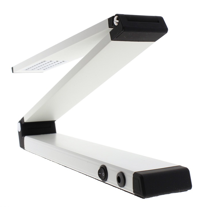 Lampa de birou Marte, alba, led 2,5W, 240 Lm, 4000ºK, inaltime reglabila