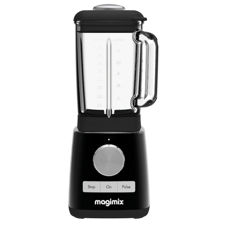 Блендер Magimix Power Blender black, 1200 W, 22 000 об/мин, 1,8 л, 0% BPA, 5 функции, Самопочистваща програма, Черен