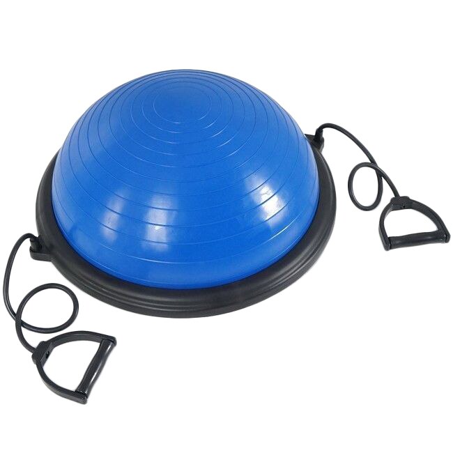 Minge TechFit Bosu cu manere, antrenament/recuperare, Blue, 58cm