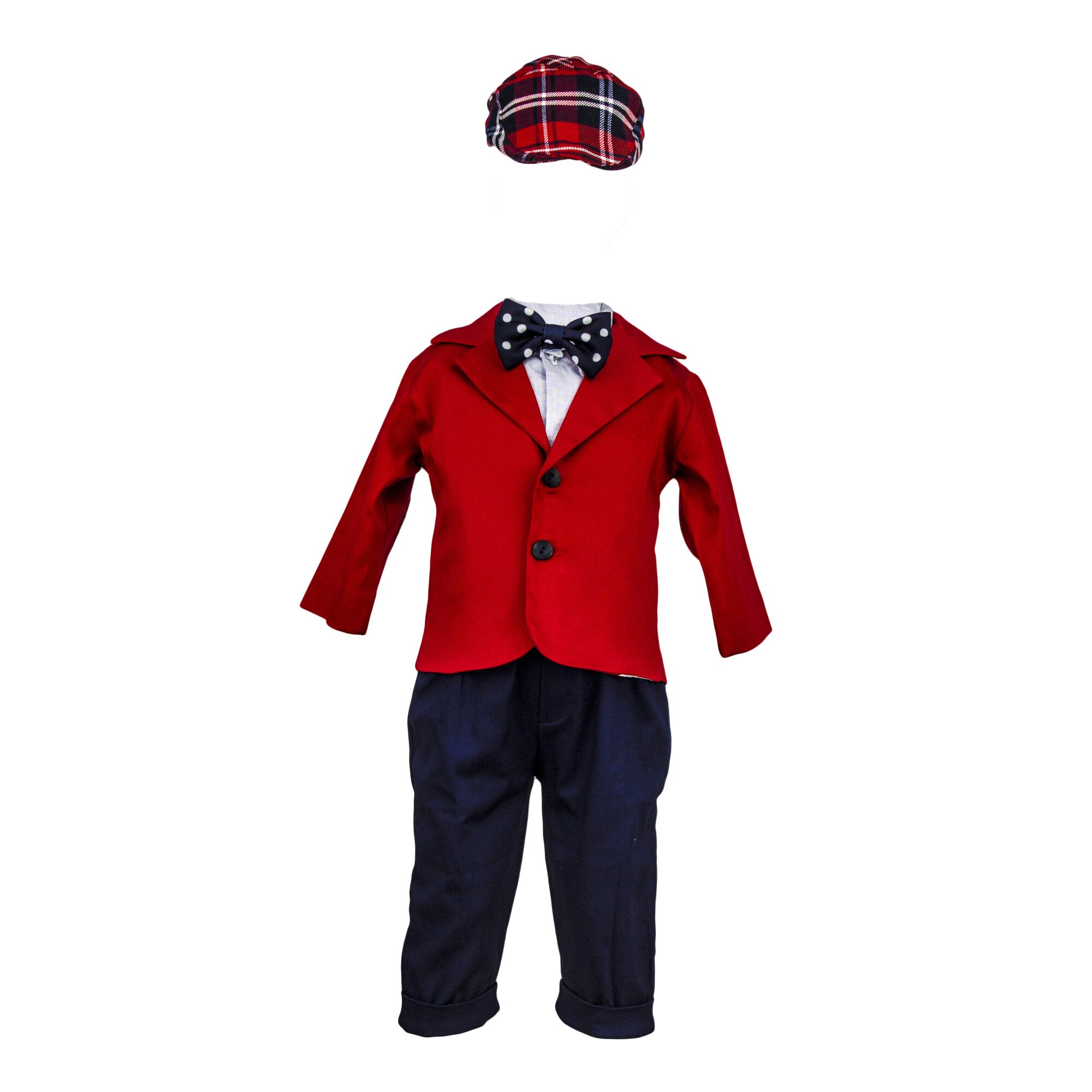 Costum botez Rosu, varsta 3 luni