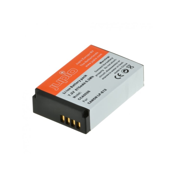 Acumulator Jupio tip Canon LP-E12 875 mAh, pentru EOS 100D, EOS M