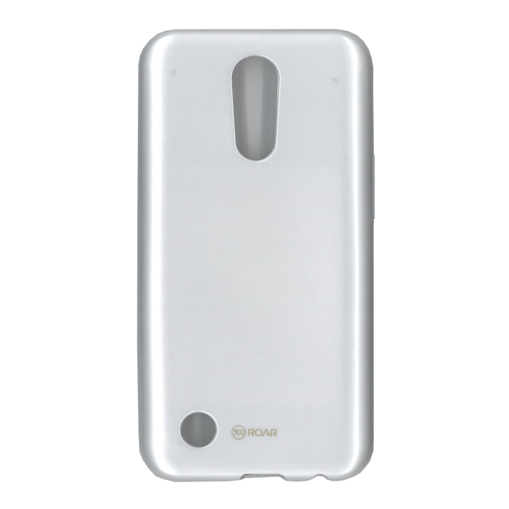 Husa din silicon lucios, Roar LA-LA Glaze pentru LG K10 2017, argintiu