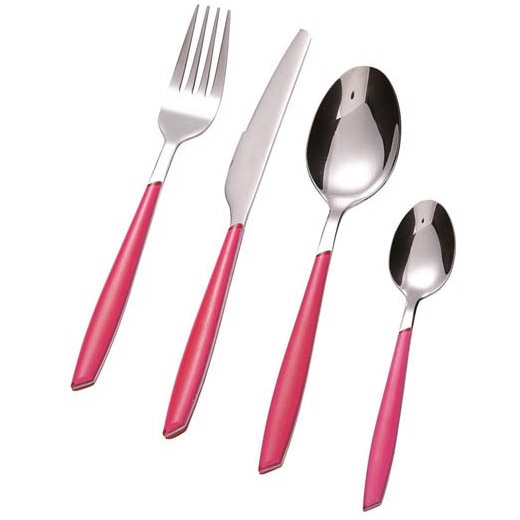 Set 24 tacamuri inox cu organizator de lemn Maison D'Amelie Deco