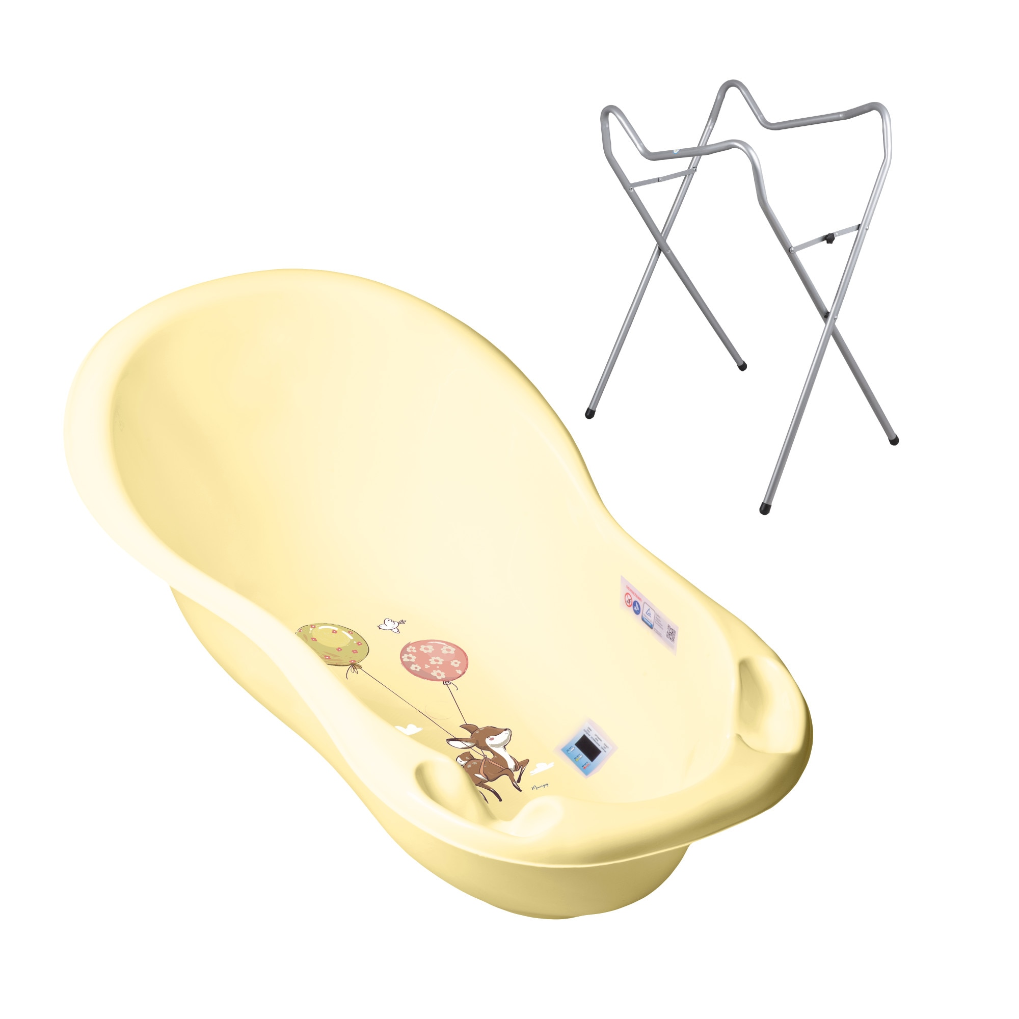 Set cadita 86 cm + Suport universal metalic Forest Fairytail Galben
