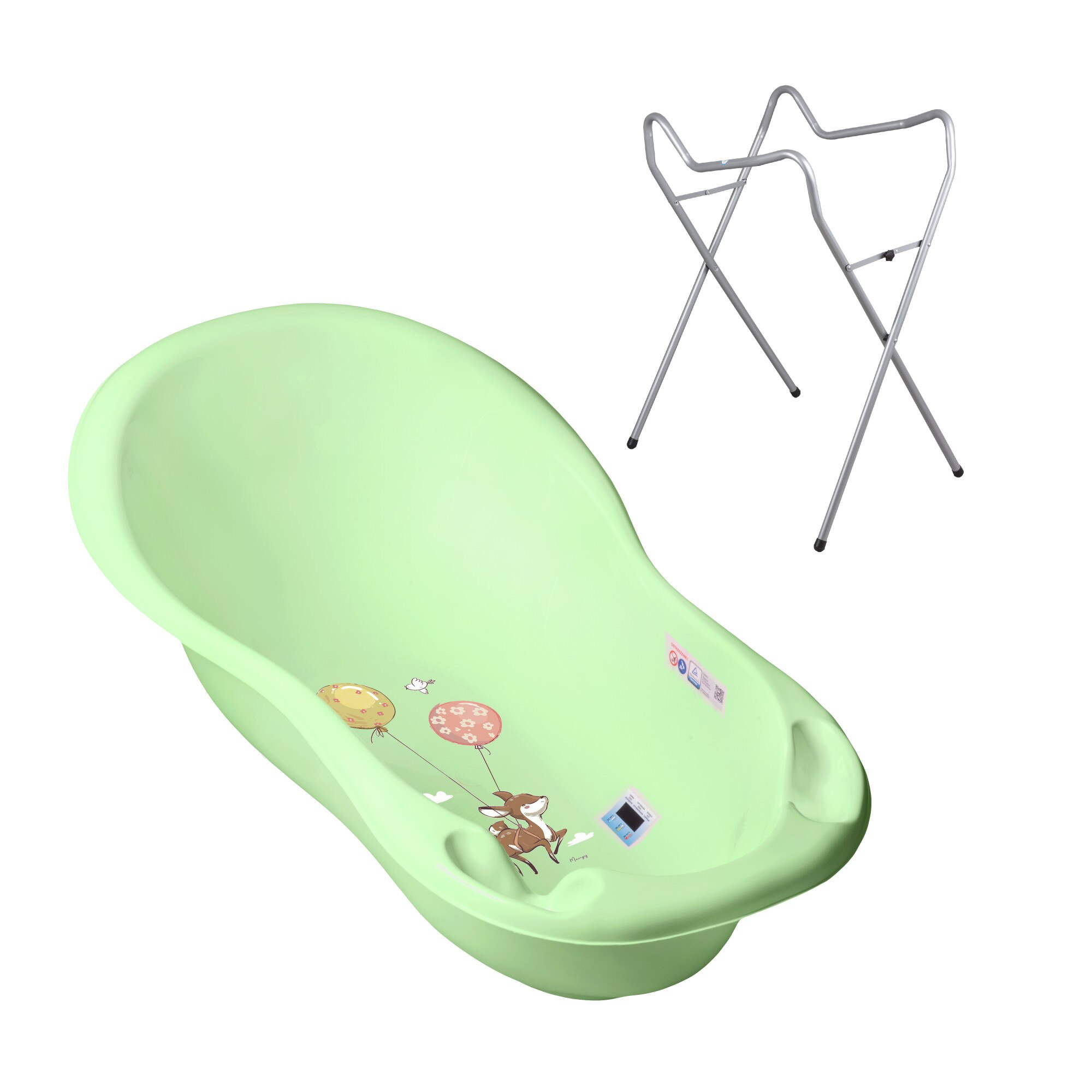 Set cadita 86 cm + Suport universal metalic Forest Fairytail Verde