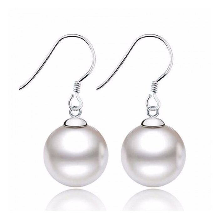 Cercei din argint Hanging Pearls