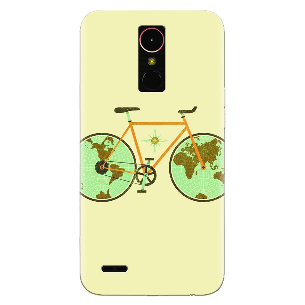 Husa silicon pentru LG K4 2017, Retro Bicycle Illustration