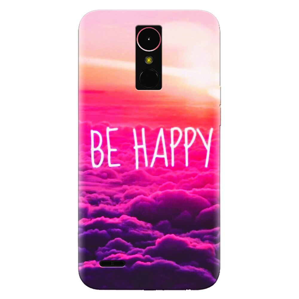 Husa silicon pentru LG K8 2017, Be Happy Puffy Clouds