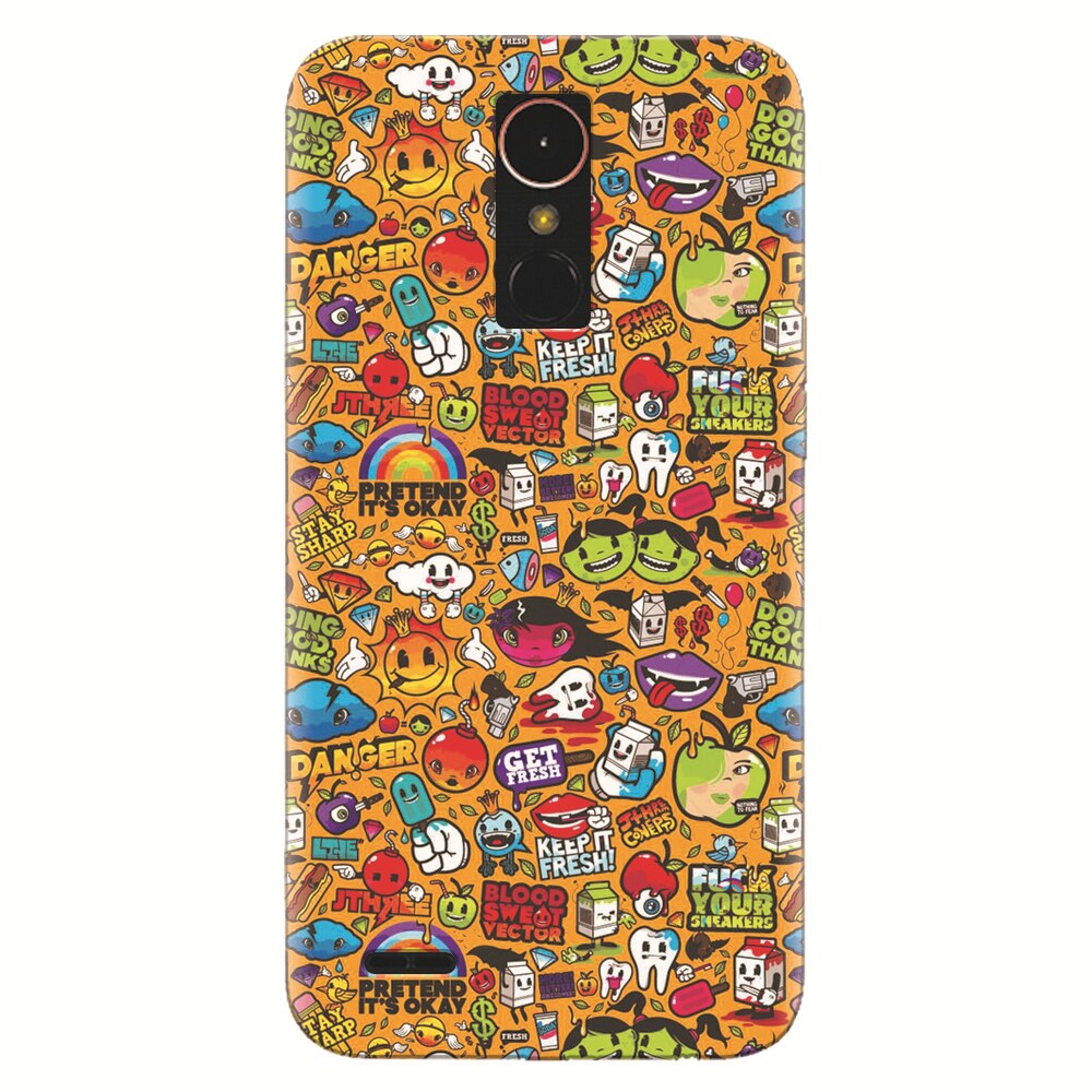 Husa silicon pentru LG K8 2017, Colorful Sticker Illustrations