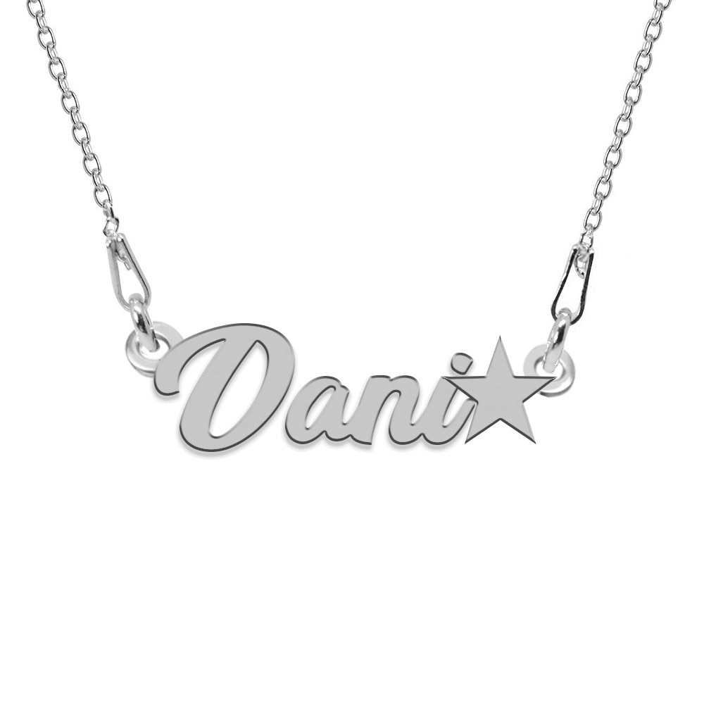 Colier Argint, Steluta, Nume Dani , BijouxMAG, 45 cm
