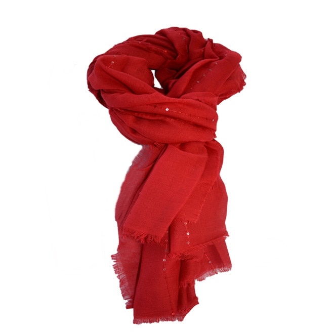 Esarfa subtire de dama, D&J Exclusive, Rosu