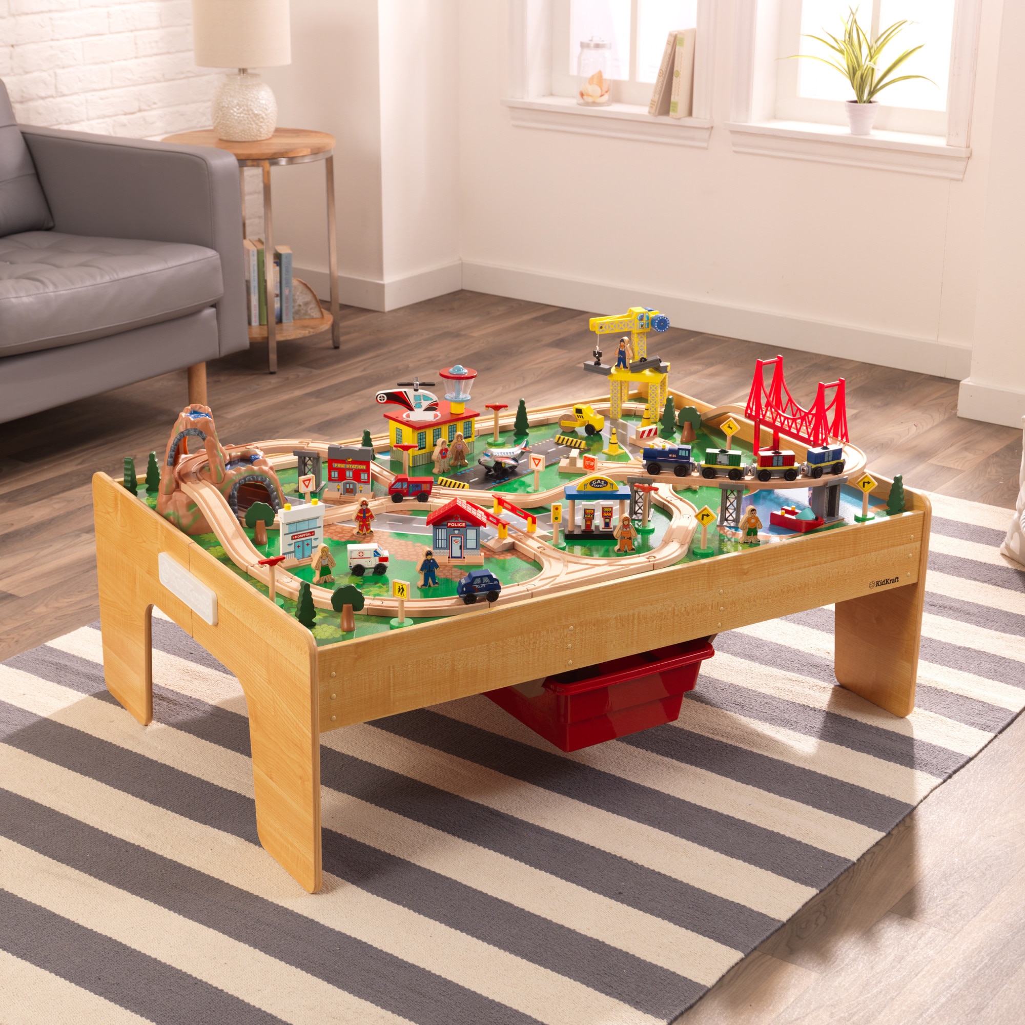 Комплект дървени играчки за деца Kidkraft Adventure Town - eMAG.bg