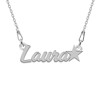Colier Argint, Steluta, Nume Laura , BijouxMAG, 45 cm Colier Argint, Steluta, Nume Laura , BijouxMAG, 45 cm
