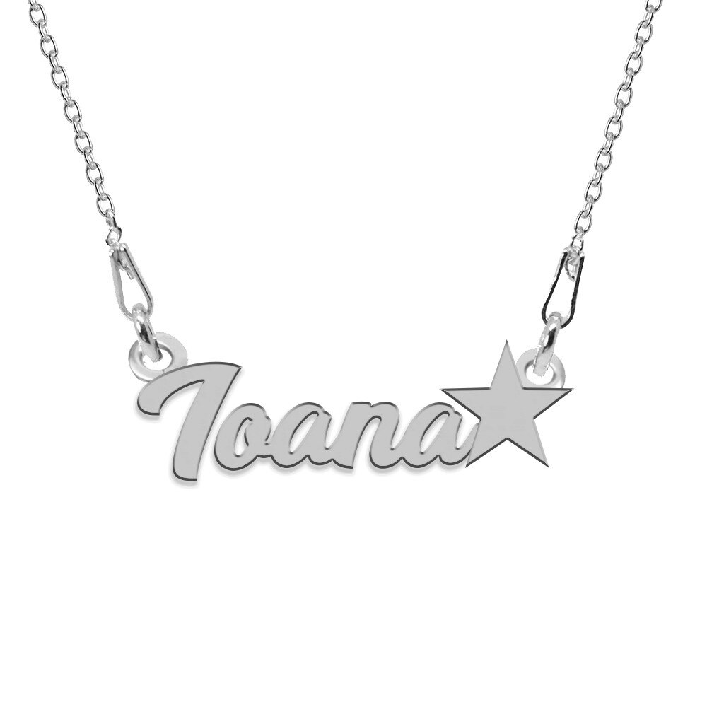 Colier Argint, Steluta, Nume Ioana , BijouxMAG, 45 cm