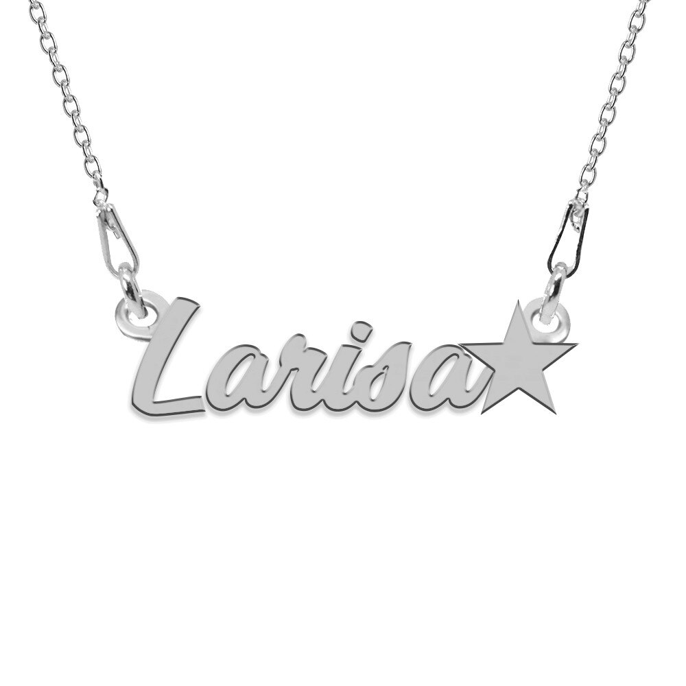 Colier Argint, Steluta, Nume Larisa , BijouxMAG, 45 cm