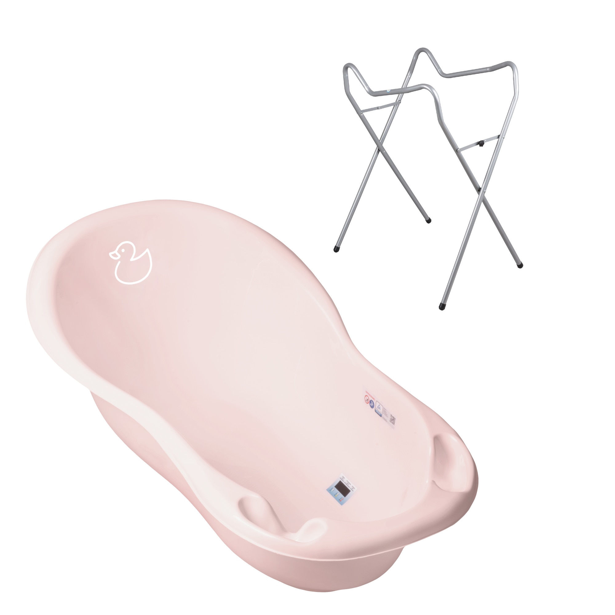 Set cadita 102 cm + Suport universal metalic Duck Roz