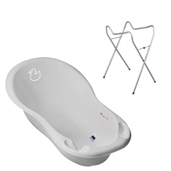 Set cadita 102 cm + Suport universal metalic Duck Gri Set cadita 102 cm + Suport universal metalic Duck Gri